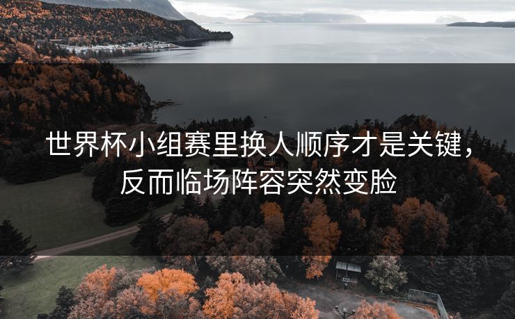 世界杯小组赛里换人顺序才是关键，反而临场阵容突然变脸