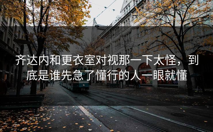 齐达内和更衣室对视那一下太怪，到底是谁先急了懂行的人一眼就懂